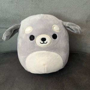 5 inch Squishmallows grey Brian the dog